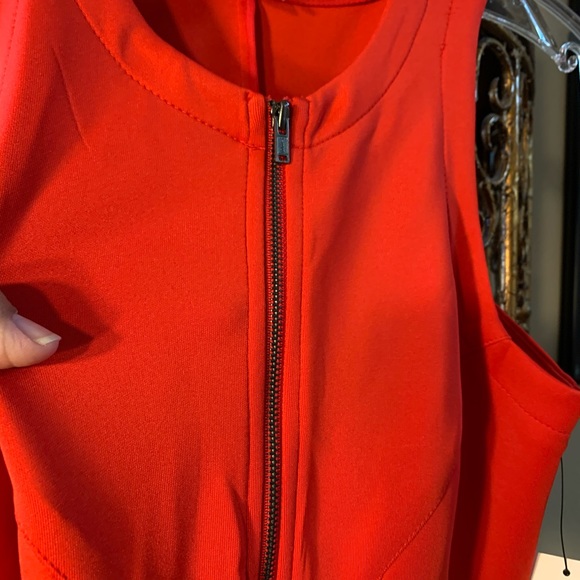 Bar III Sexy Red Zip Front Dress - Picture 2 of 3